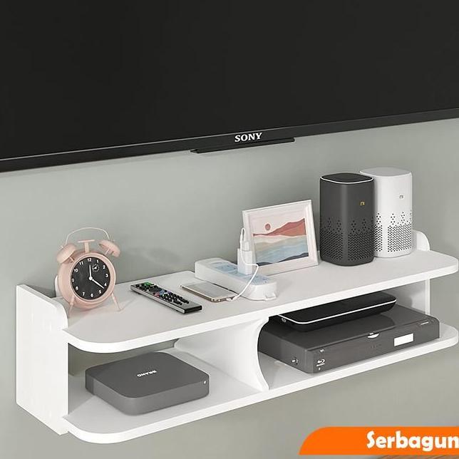 Jaweenierak Settop Kotak Dinding Tv Ruang Tamu Bebas Pukulan Kotak Penyimpanan Router Hiasan Dinding