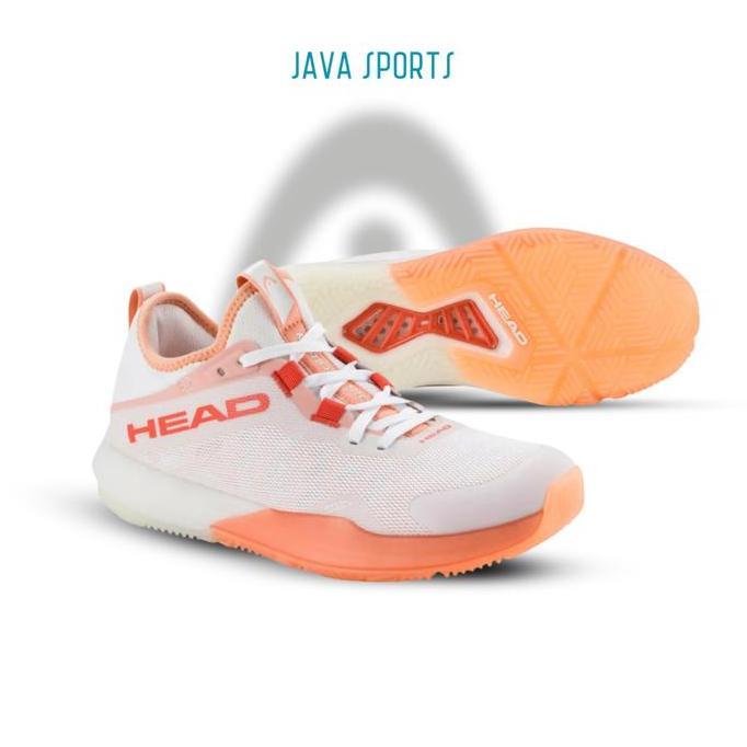 Sepatu Padel Tenis Head Motion Pro | Women | White/ Coral Padel Shoes