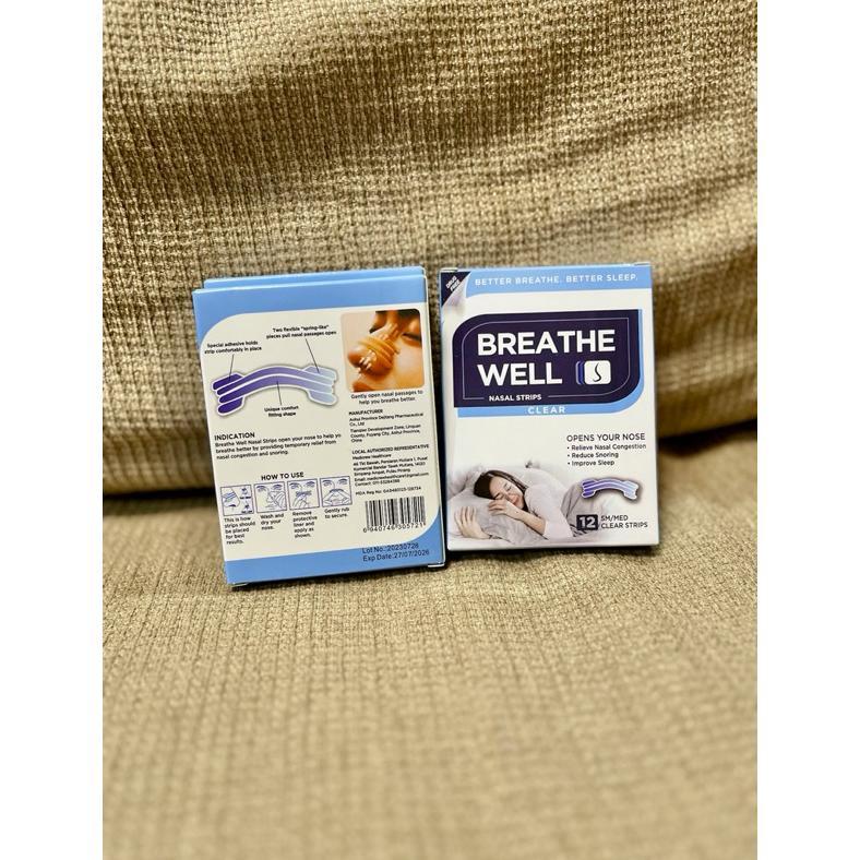 Breathe well nasal strips clear Nasal strips Breathe right isi 12