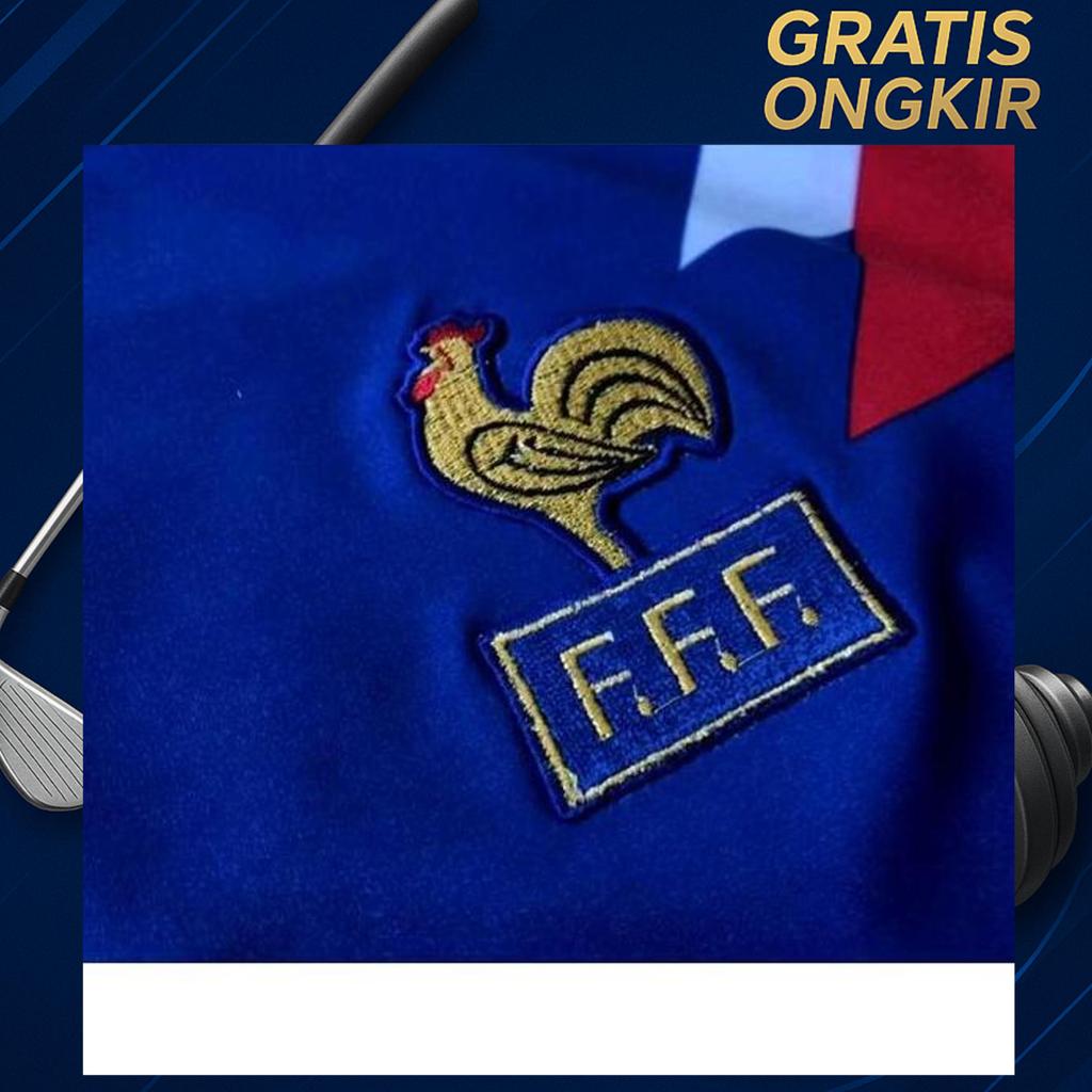 Jersey Retro France 1989 World Cup Size Lengkap S-5Xl Blokecore Vintage Classic