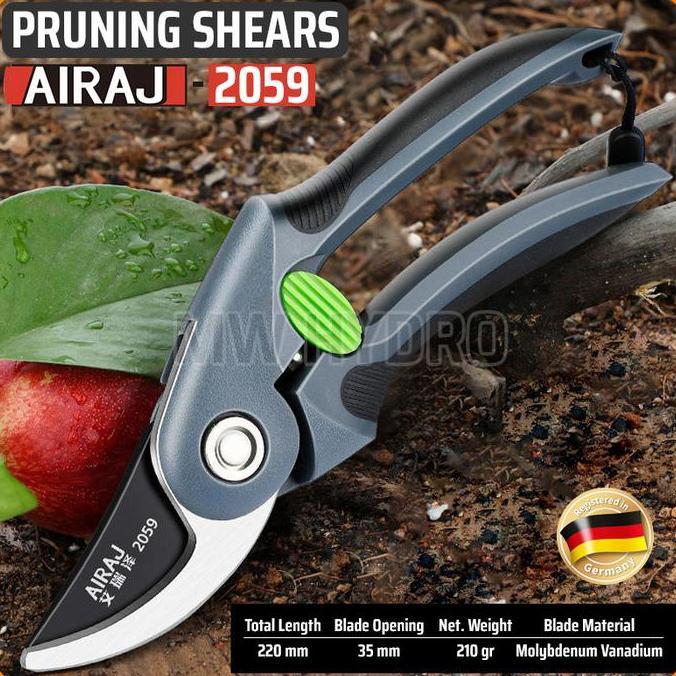 AIRAJ 2059 - Gunting Taman, Dahan Ranting Tanaman / Pruning Shears