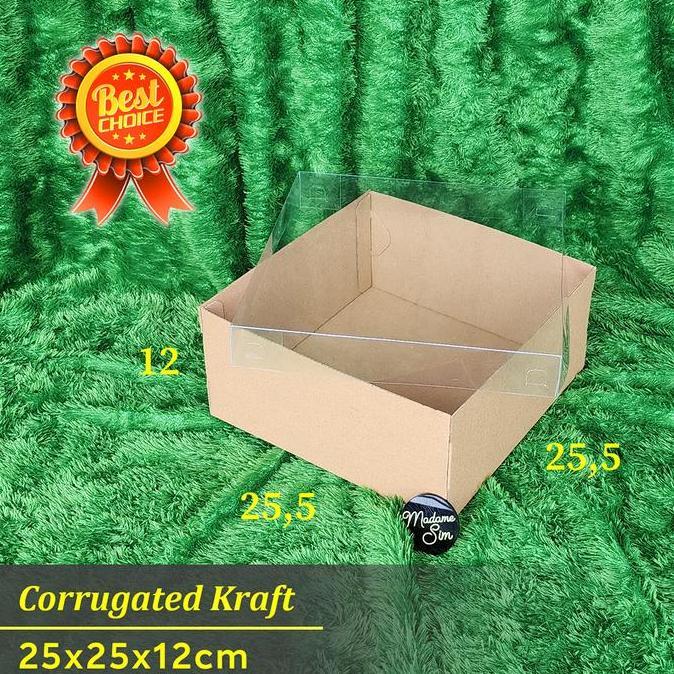 BOX MIKA - DUS KUE - KOTAK - KARDUS 25x25x12 CM