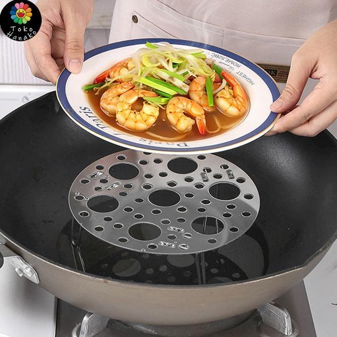18cm Tatakan Kukusan Alas Panci Stainless Steel Streamer Kukus Panci Murah Tatakan Kukusan Alas Panc
