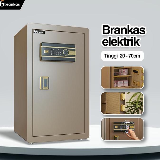 BRANKAS DIGITAL UKURAN 35X25X25 BAHAN BESI TEBAL ANTI MALING PIN DAN FINGERPRINT SIDIK JARI PASSWORD