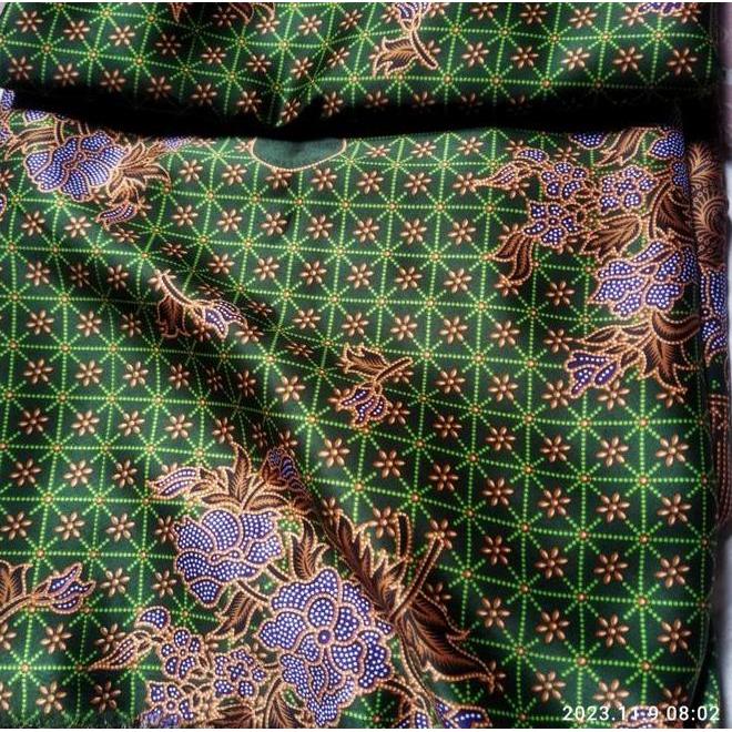 Kain Batik Muslimat Nu Semi Sutera Hijau Gelap