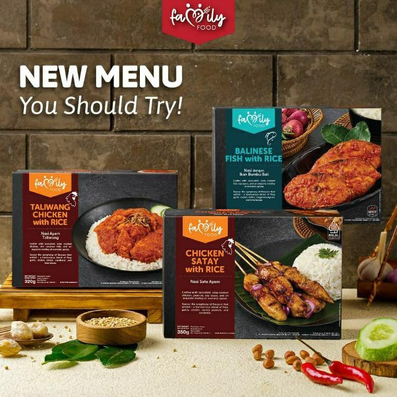 vindasime12 - family food indonesia ready to eat - ikan bumbu bali, ayam taliwang, sate ayam 320gr