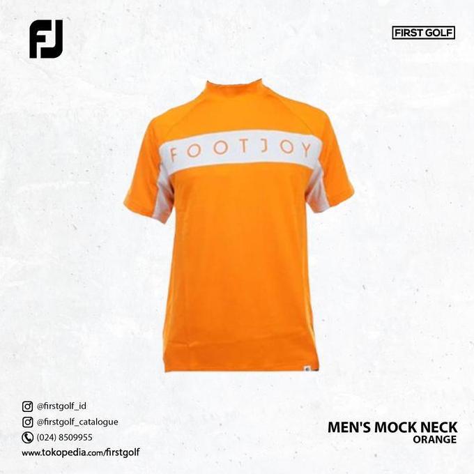 Footjoy Golf Shirt Men Color Block Raglan Mock Neck CO