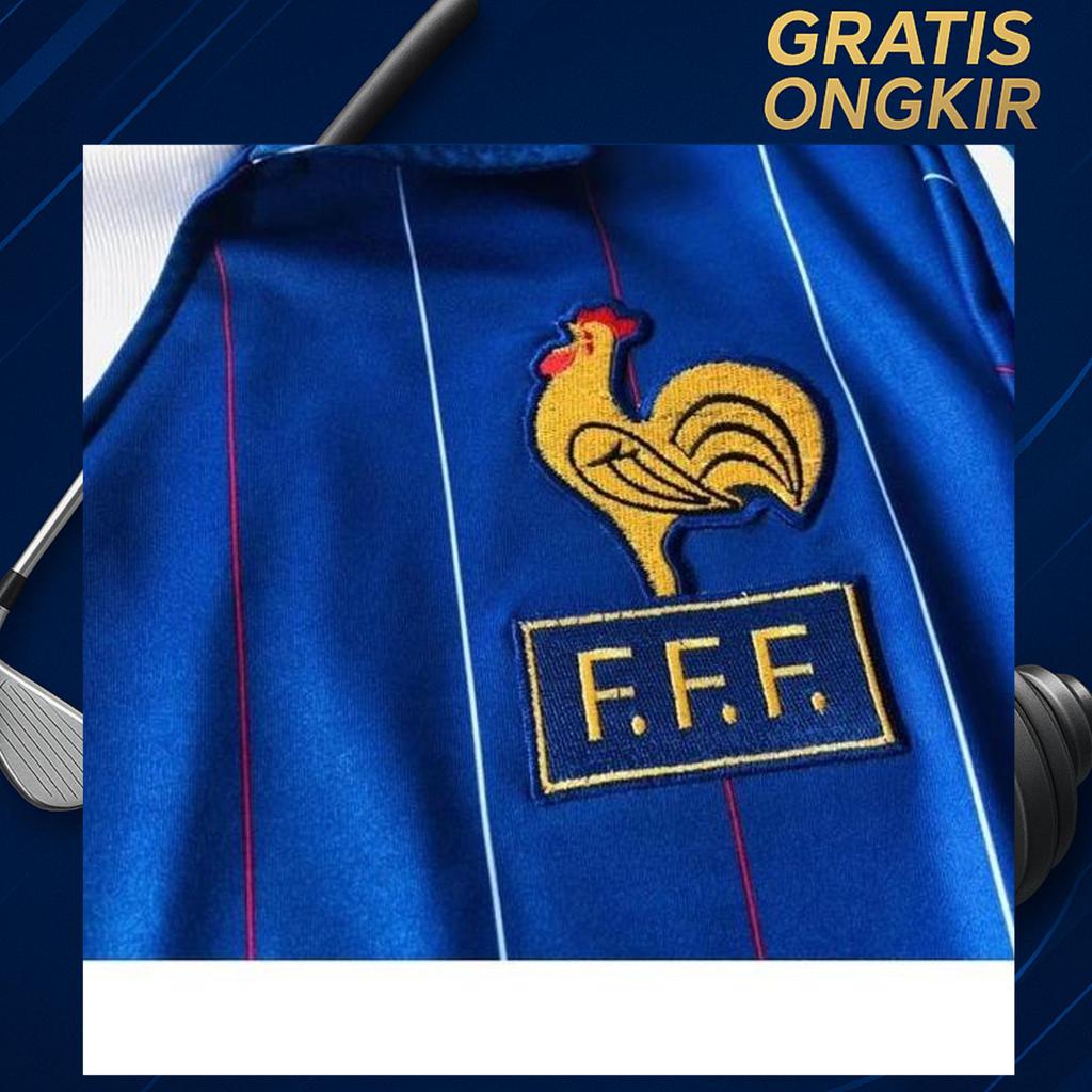 Jersey Sepak Bola Retro France 1982 / Classic Jersey France