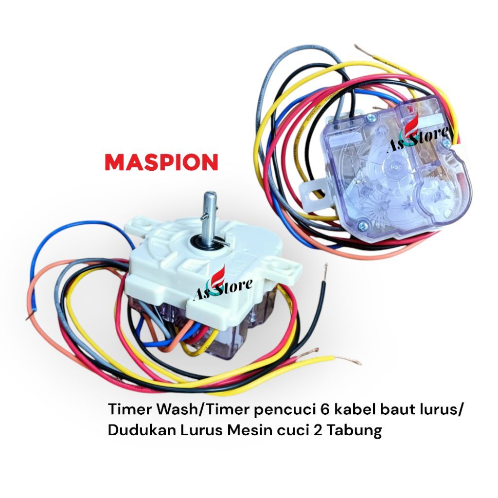 Timer Wash/Timer pencuci Maspion 6 kabel baut Lurus Dudukan Lurus Mesin cuci 2 Tabung