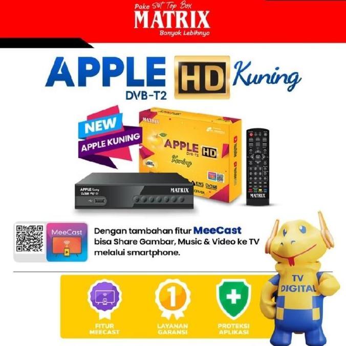 set top box matrix apple silver stb dvb t2 receiver tv digital Ori