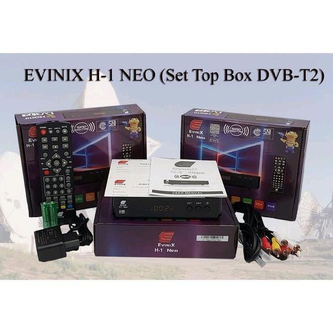 STB EVINIX H-1 NEO dvb-t2 kabel HDMI+RCA ADAPTOR PISAH