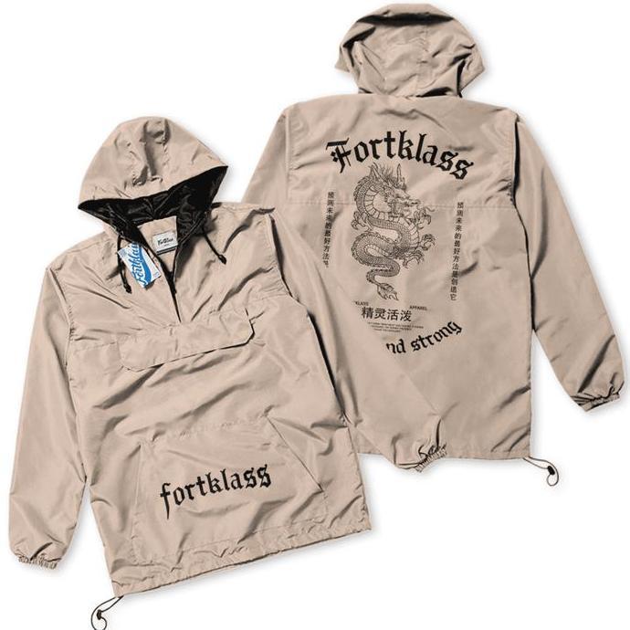 Murah Fortklass Pullover Fearless Polos Jaket Pria Jaket Parasut Unisex