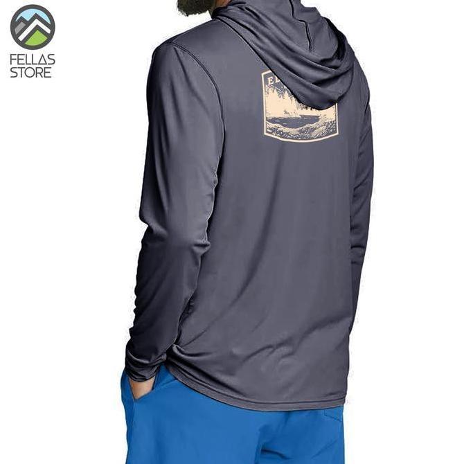 Murah Eddie Bauer - Long Sleeve Hoodie Graphic Gear So Rugged Asphalt