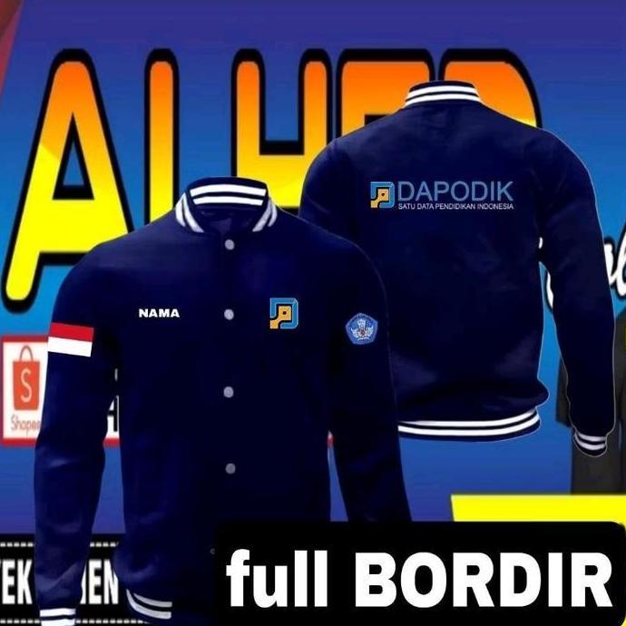 Murah Jaket Bordir Bisa Satuan Gratis Nama Tanpa Biaya Tambahan Jaket Bordir Dapodik Jaket Dapodik J