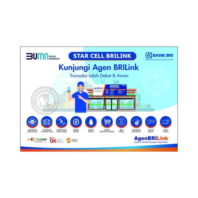Promo Stiker Vinyl Brilink Untuk Tembok, Kaca, Meja Kasir Cod