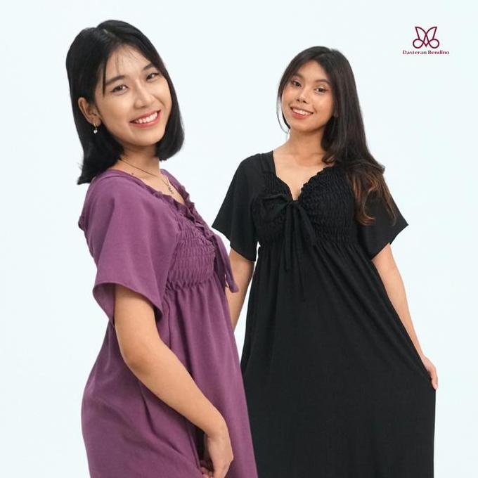 Db - Long Dress Tasya Ld 120 [ Daster Wanita Kekinian - Bisa ] Baju Kerut Serut Casual Panjang Berba