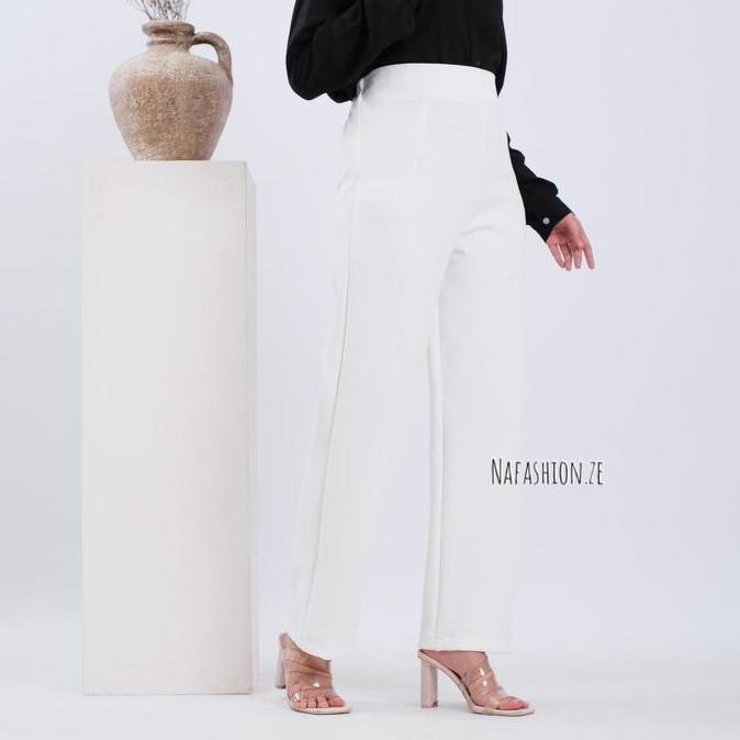 Nafashion.Ze - Kulot Highwaist Scuba / Loose Pants Scuba / Felicia High Waist Long Kulot / Celana Me