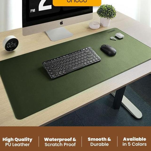 Uneed Mousepad Pu Leather Desk Pad Wateroof