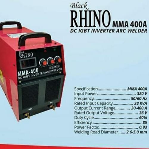 Terjangkau Mesin Las Inverter Mma 400 A Black Rhino 380V-Travolas Mma 400 Rhino