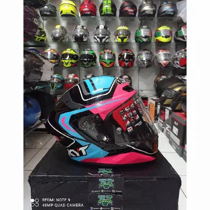 KYT HELM TT-COURSE OVERTECH BLACK/FUXIA TERMURAH Terlaris