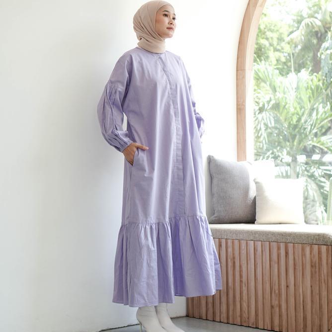 Velmo Junko Dress Katun - Gaun Wanita Polos | Dress Casual | Dress Kekinian