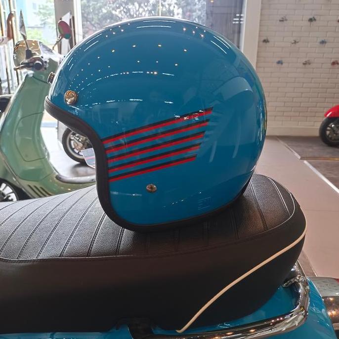helm vespa blue audace biru original limited Terlaris