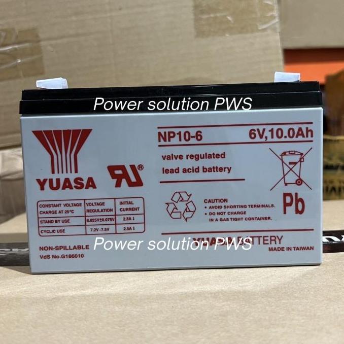 Baterai kering mobil motor pliko mainan anak Aki Yuasa 6v 10Ah 12Ah