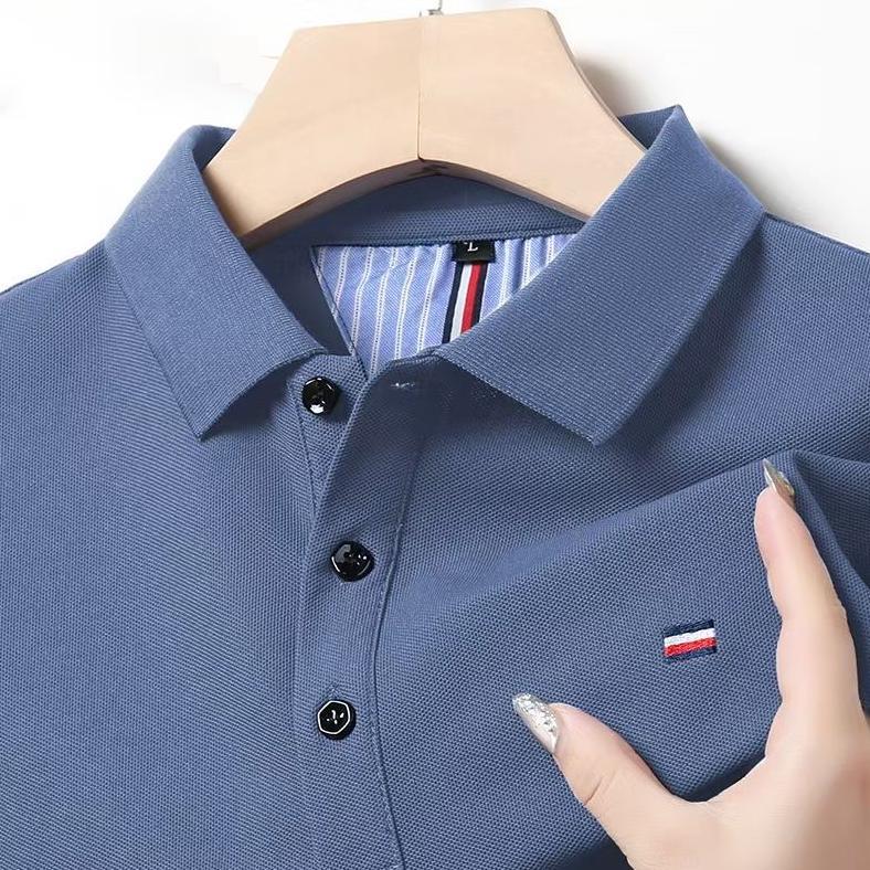 Polo Shirt Pria Kaos Polos Kaos Kerah Pria polo shirt pria original Kemeja Katun hitam Putih