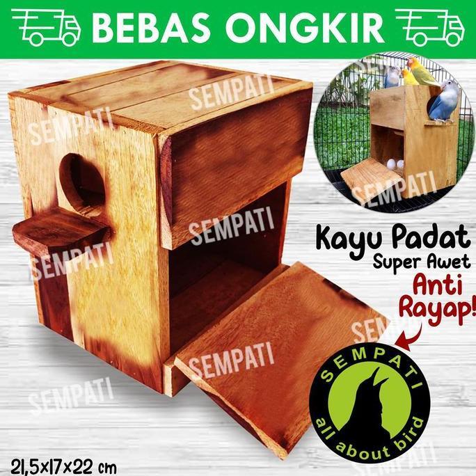 Sempati Glodok Lovebird Kayu Glodokan Sarang Ternak Breeding Koloni Bertelur Burung Parkit Kenari Dl
