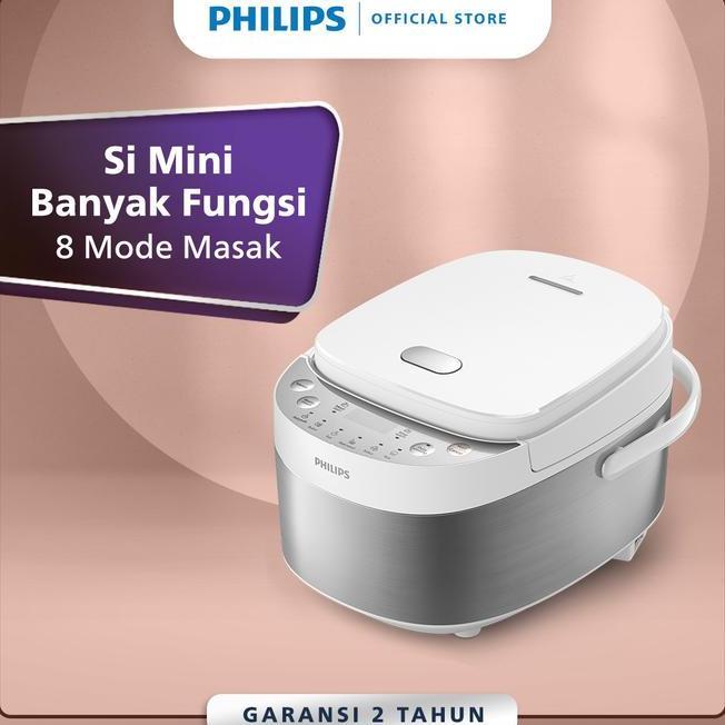 Philips 0.85L Dital Mini Rice Cooker Hd317033 White Inner Pot Anti Lengket Rice Cooker Philips Dital