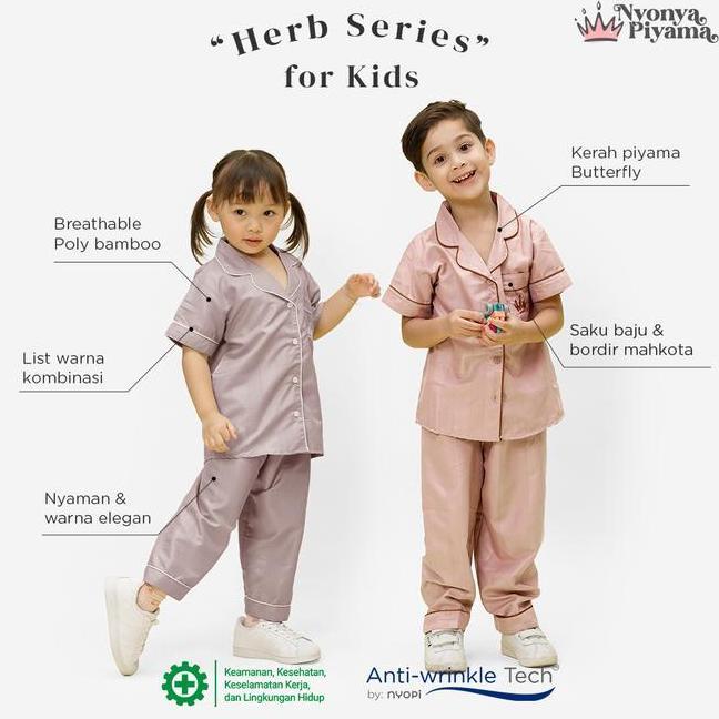 Nyonya Piyama Poly Bamboo Set Piyama Celana Panjang Anak Vol 2