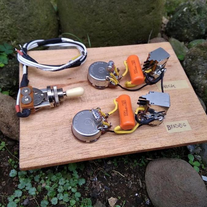 Wiring Gitar Les Paul 50s Gibson Epiphone With Push Pull Treble Bleed