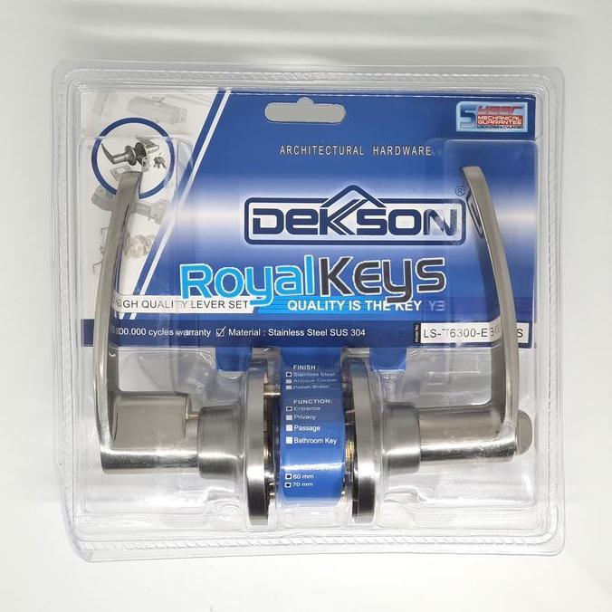 Lever Set Dekson Dekkson LS T6300 T 6300 ET Gagang Handle Kunci Pintu