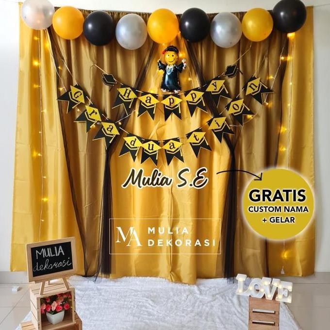 Promo Dekorasi Backdrop Wisuda Kelulusan Background DIY Paket Graduation 1 COD
