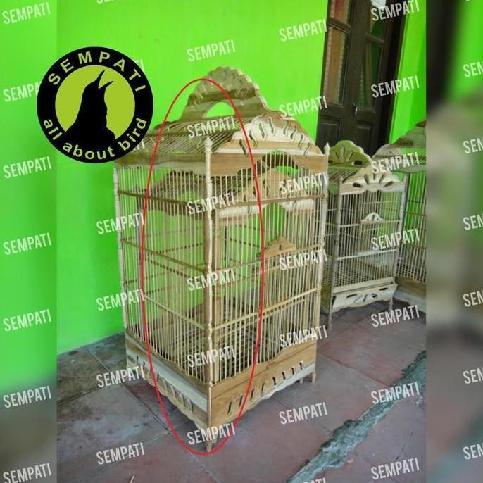SEMPATI Tiang Sangkar Kotak Kayu Polos Tiang Sudut Kandang Burung Bahan Kayu Bulat Polos Panjang 65 