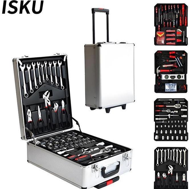 IskuTool Kit 187 Pcs Perkakas Bengkel Tool Set/Koper Set Perkakas Bengkel/Alat Bengkel Perkakas Leng