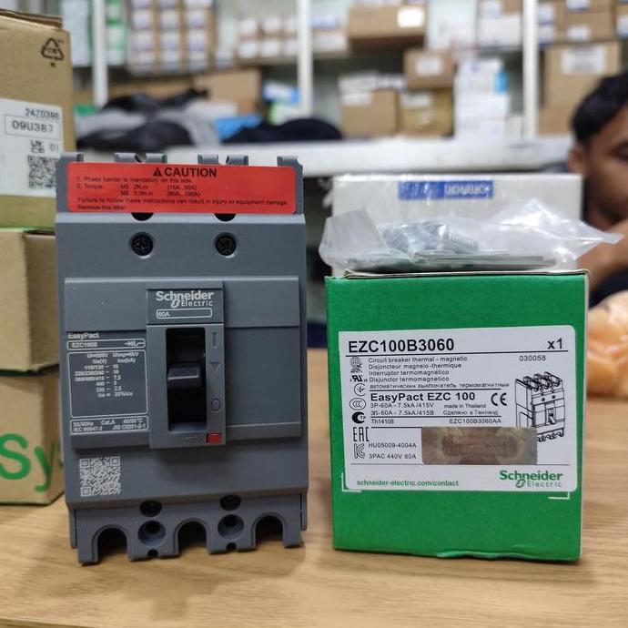 Murah MCCB SCHNEIDER 60A EZC100F3060 ORIGINAL Non COD