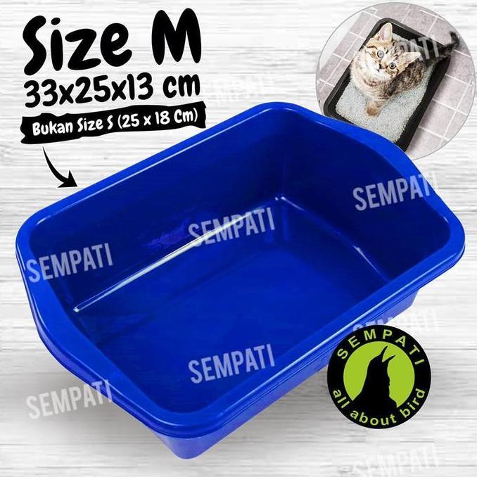 Sempati Baskom Pasir Kucing Tempat Poop Pup Hewan Ukuran M Sedang Medium Size Bak Pasir Plastik Teba