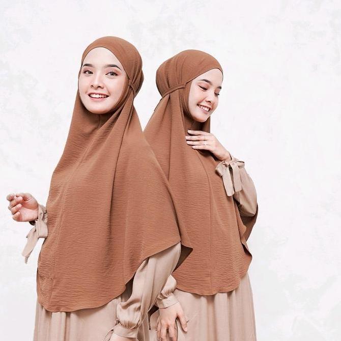 Jilbab XL Bergo Crinkle Airflow Premium Jumbo Kerudung Kekinian Muslim - Nyaman