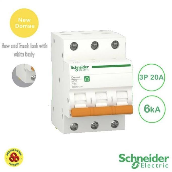 Terjangkau Mcb Domae Schneider 3 Phase 20A 6Ka