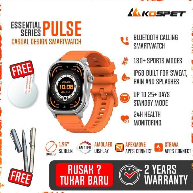 Banivestiwall - Kospet Pulse Smartwatch Amoled 1.96", Sport Tracking, Strava Support
