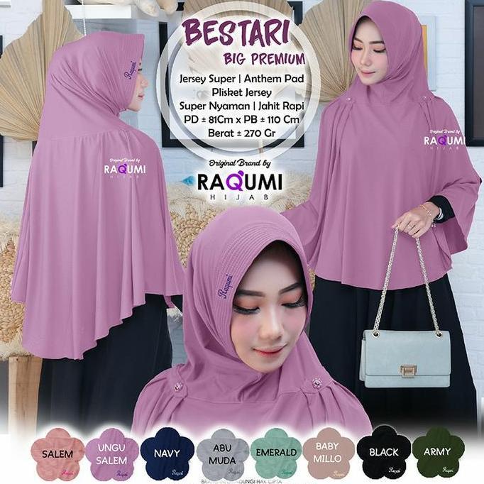 jilbab jumbo bestari big premium jersey super ori raqumi