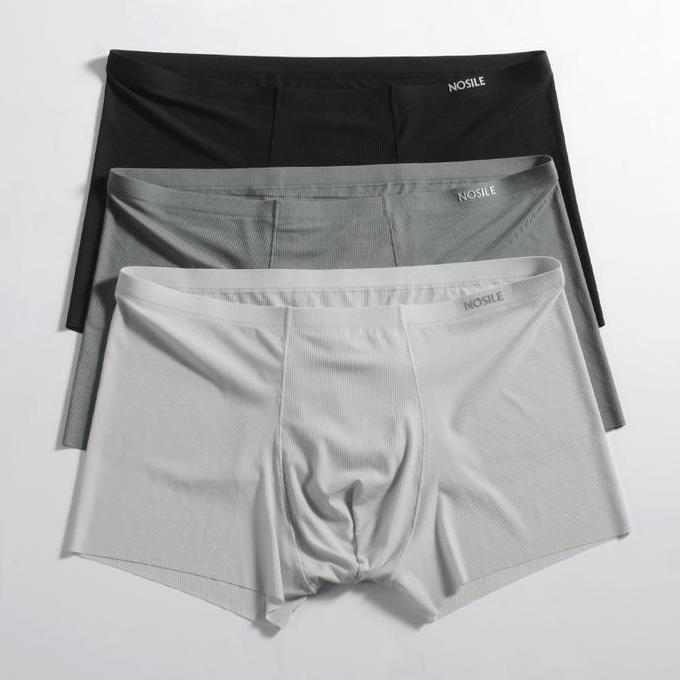 Endangseller - ISI 3PCS Nosile Underwear Celana Dalam Boxer Pria Seamless Bottom | Nosile Boxer Pria