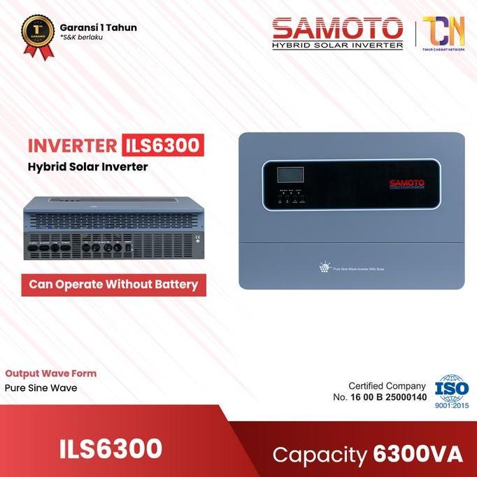 TERMURAH - Inverter ILS6300 SAMOTO Hybird Low Frequency Pure Sinewave 12V 6300VA/5000W Hybrid Solar 