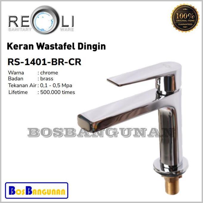 TERBARU - Kran Wastafel Reoli RS-1401-BR-CR / Keran Wastafel Cold Reoli RS 1401