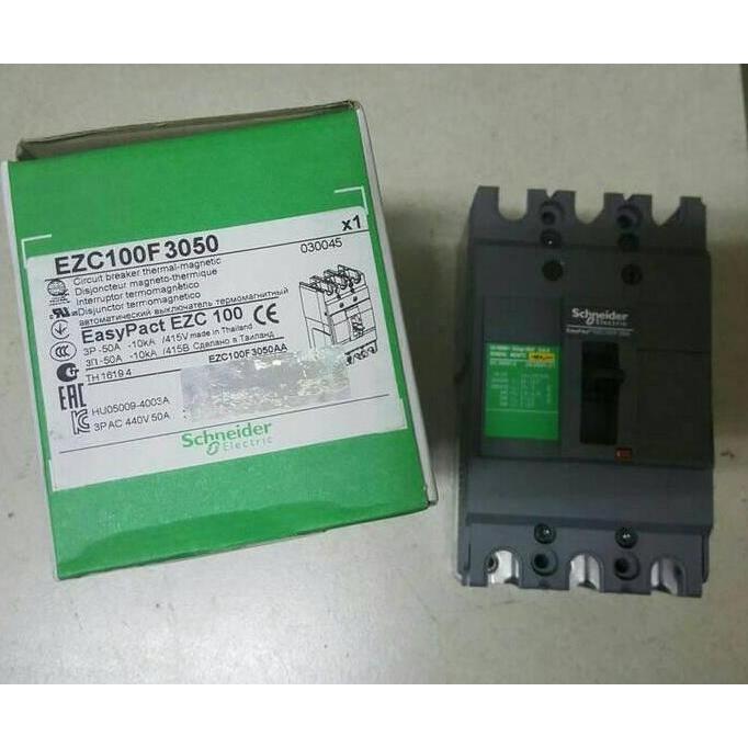 Murah schneider MCCB EZC100F-10KA/MCCB 3phase 50A schneider Non COD