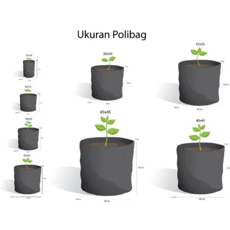 Bisa Cod 100 Polybag Ukuran 40X40 Pot Plastik Polybag Tanaman Uk 40 Isi 100 Lembar ,,