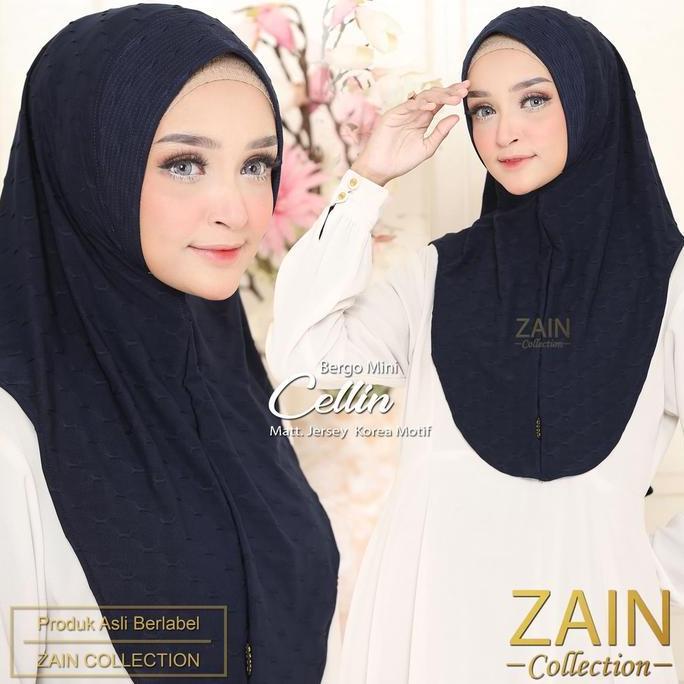 Jilbab Bergo Cellin Jersey Premium Korea Ori Zain Collection