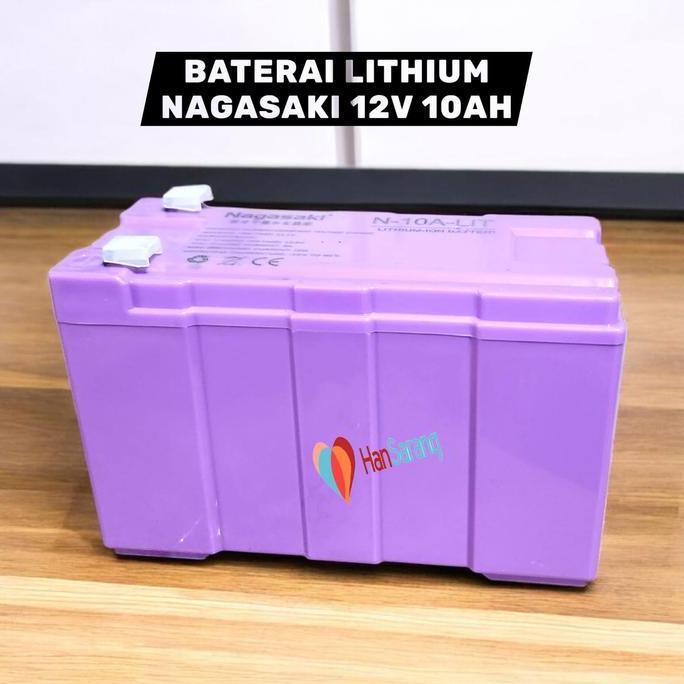 Terlaris Aki Litium Lithium 12V 10Ah Nagasaki Aki Accu Baterai Sprayer Elektrik Tengki Alat Semprot 
