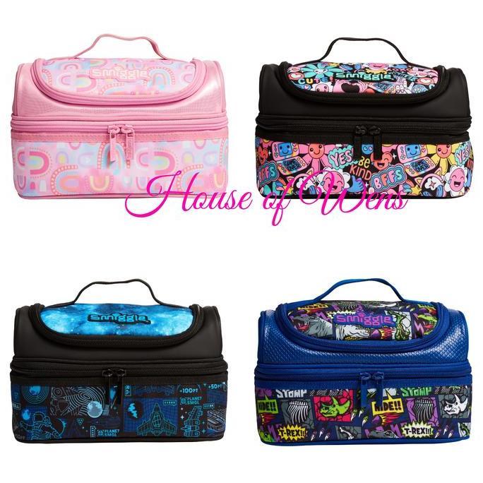 Smiggle Bright Side Double Decker Lunchbox Original - Tas Bekal
